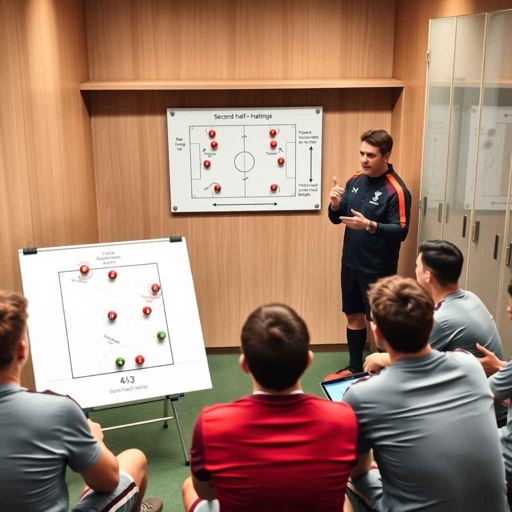 Адаптация формы и ролей игроков во втором тайме для усиления тактики команды